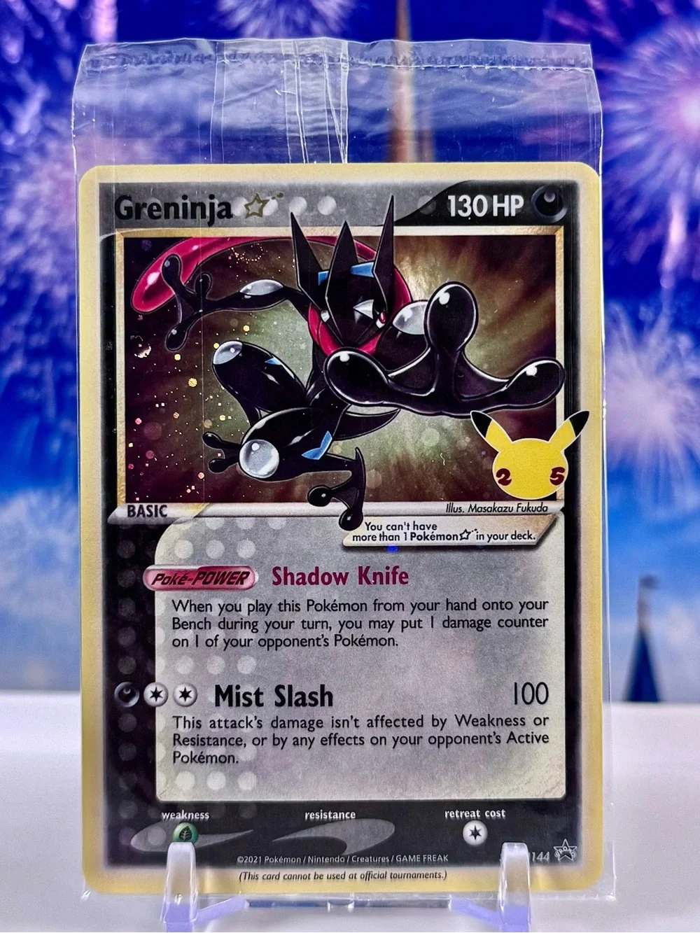 Pokémon TCG Greninja Gold Star SWSH144 Celebrations Black Star Promo Holo Sealed